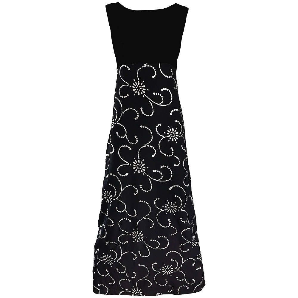 black and silver formal dress