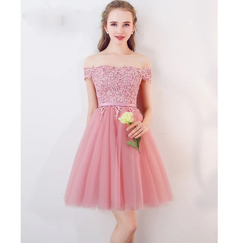 semi formal pink dress