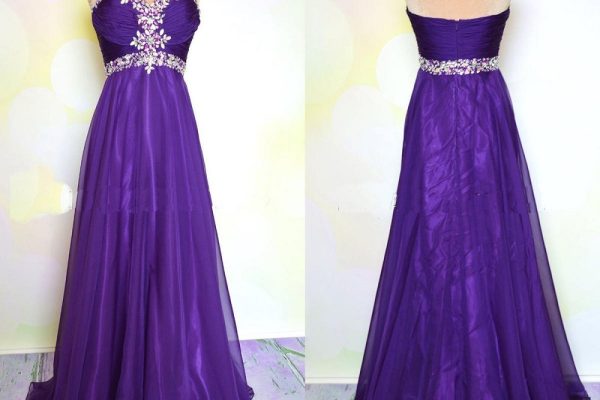 formal dark purple dress