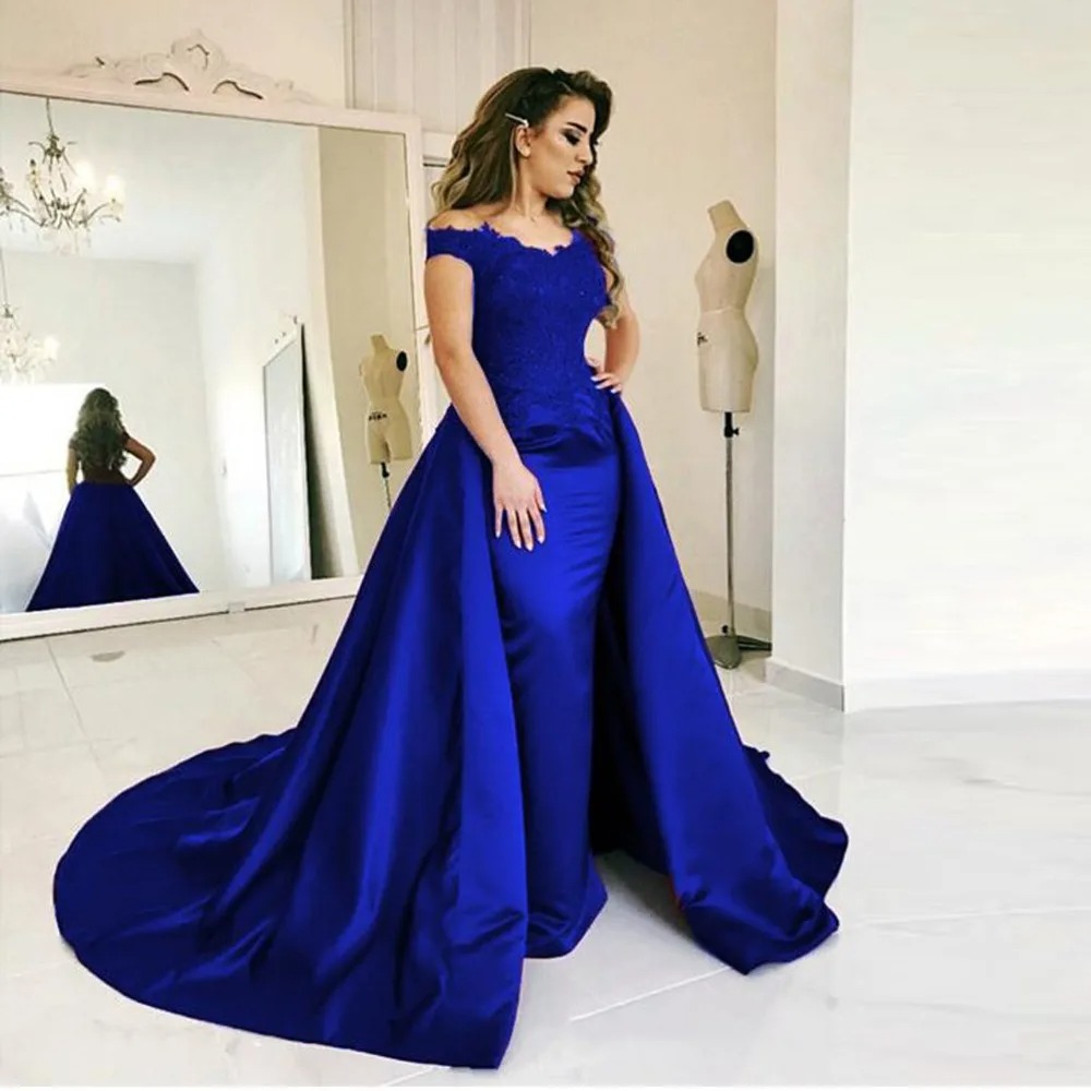 blue long formal dress