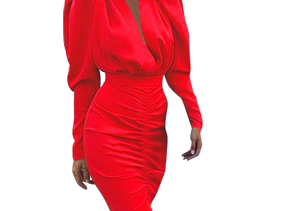 red formal maxi dress