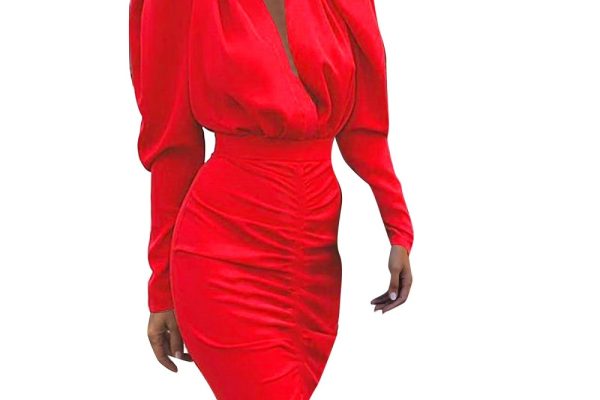 red formal maxi dress