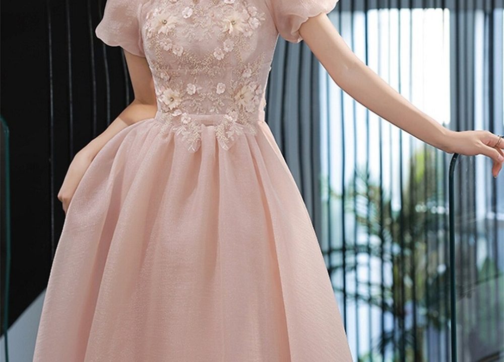 women's pink formal dress