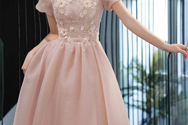 women's pink formal dress