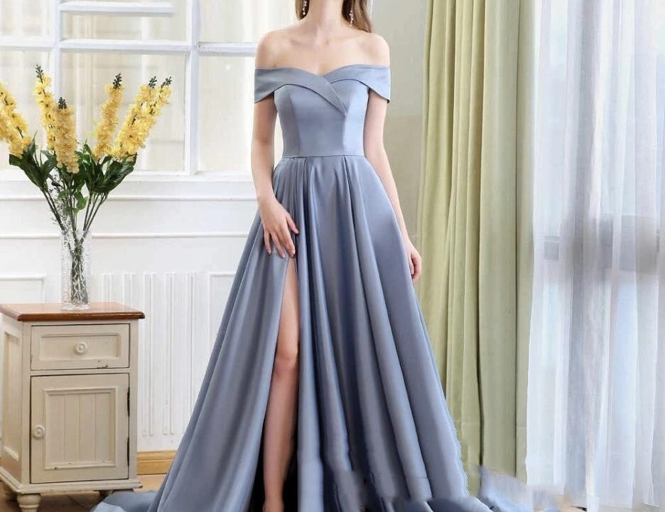 semi formal blue dress