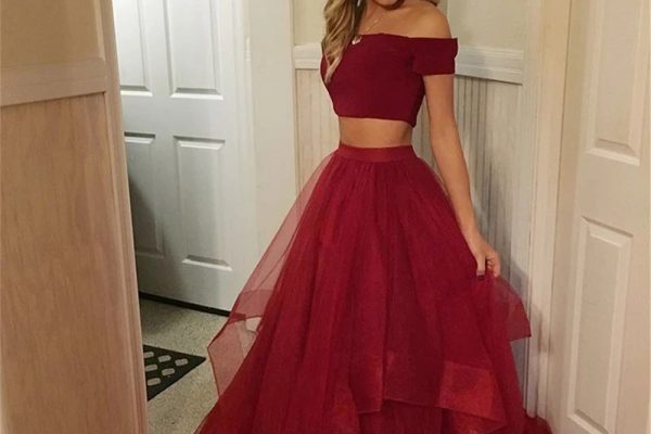 two piece formal dress