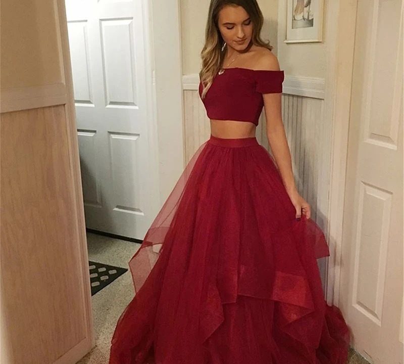 two piece formal dress