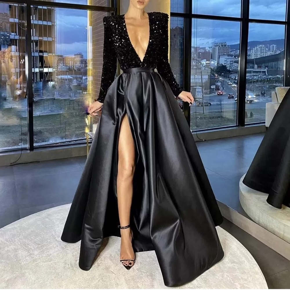 formal black elegant dress
