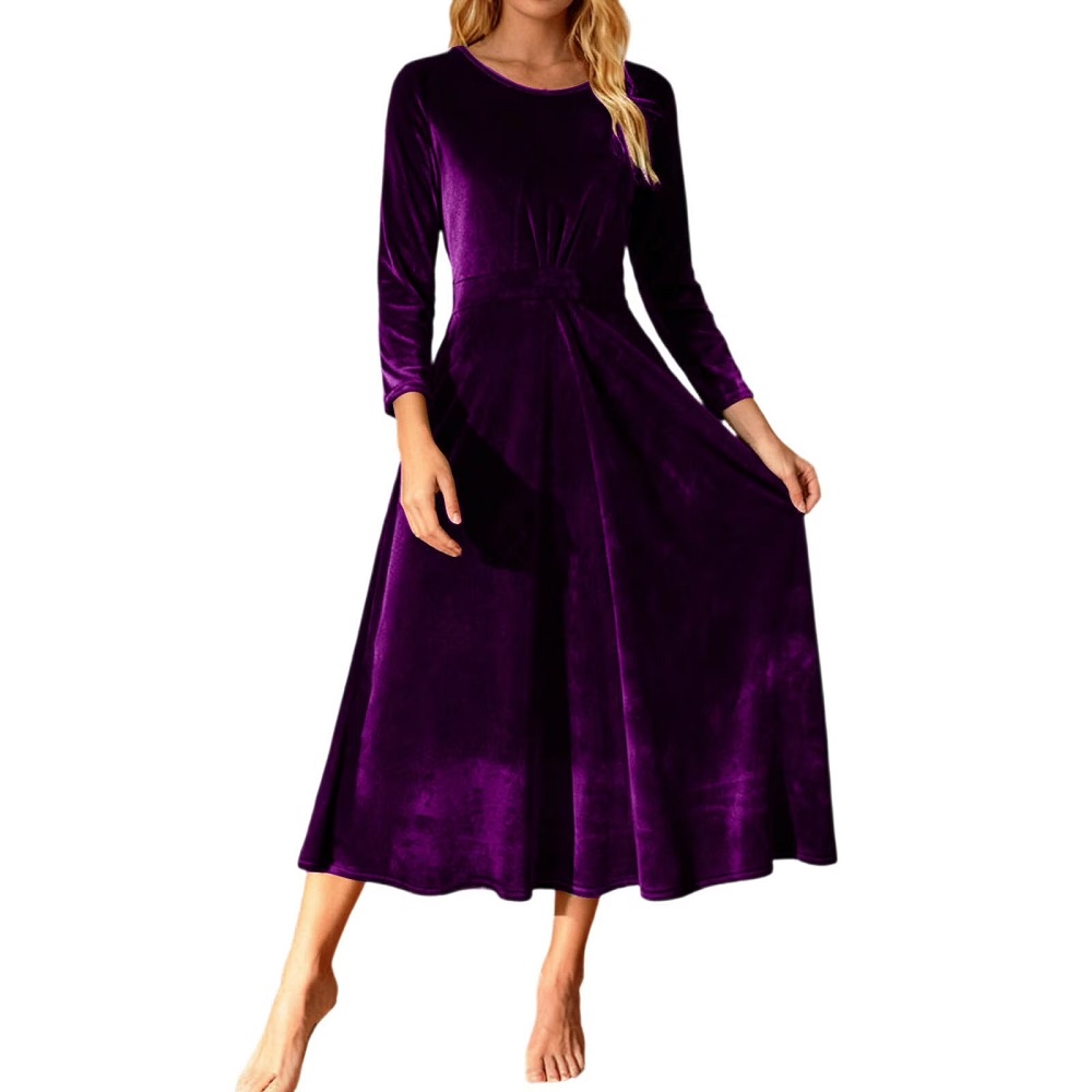 formal purple dress for women