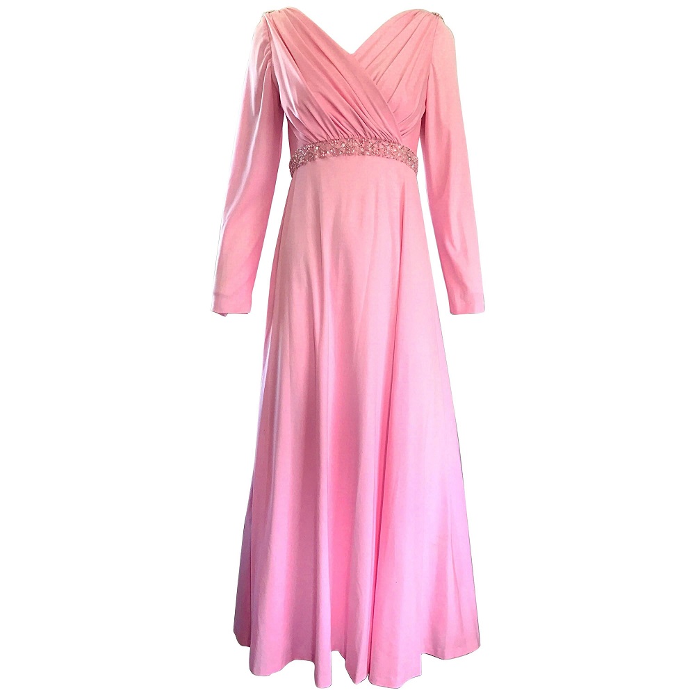 pink formal maxi dress