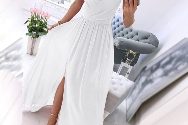 white midi formal dress