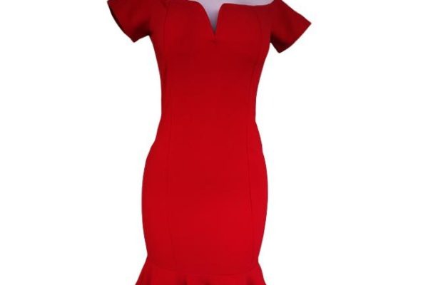semi formal red dress