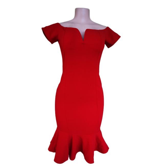 semi formal red dress