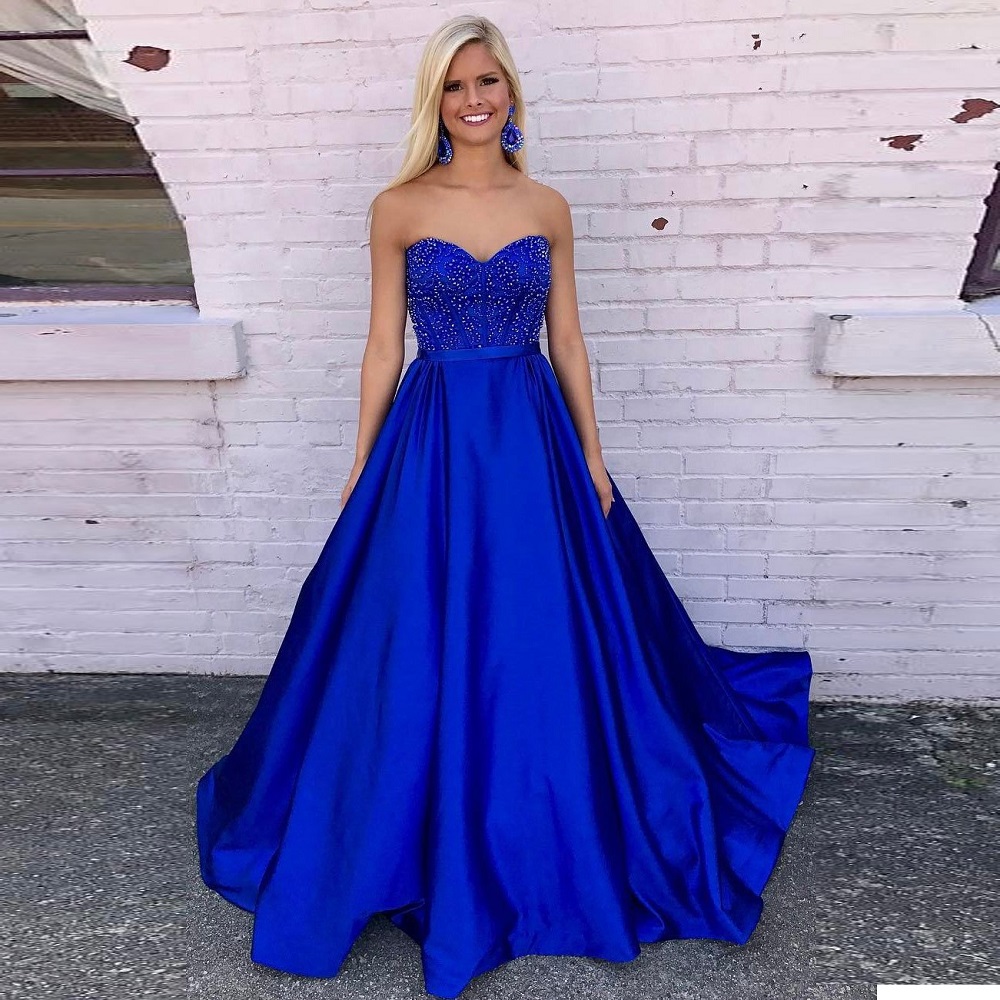 formal dark blue dress