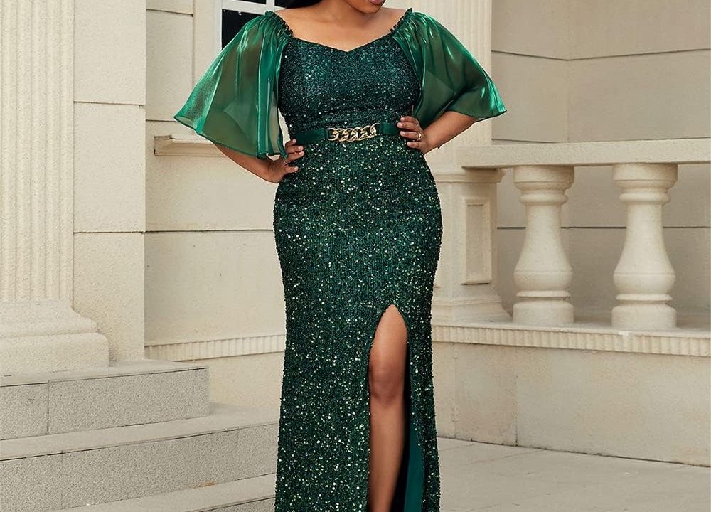 plus size formal dress with sleeves