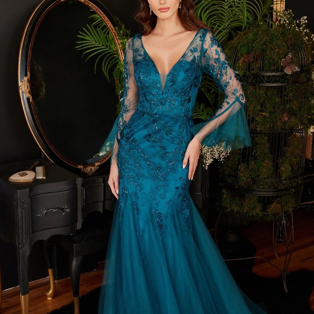 plus size formal dress with sleeves