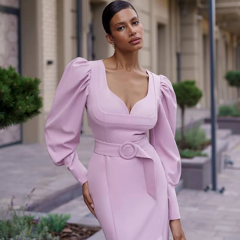 pink midi dress formal