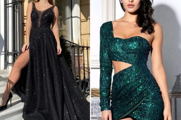 glitter formal dress