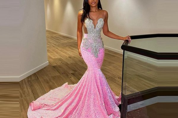 dark pink formal dress