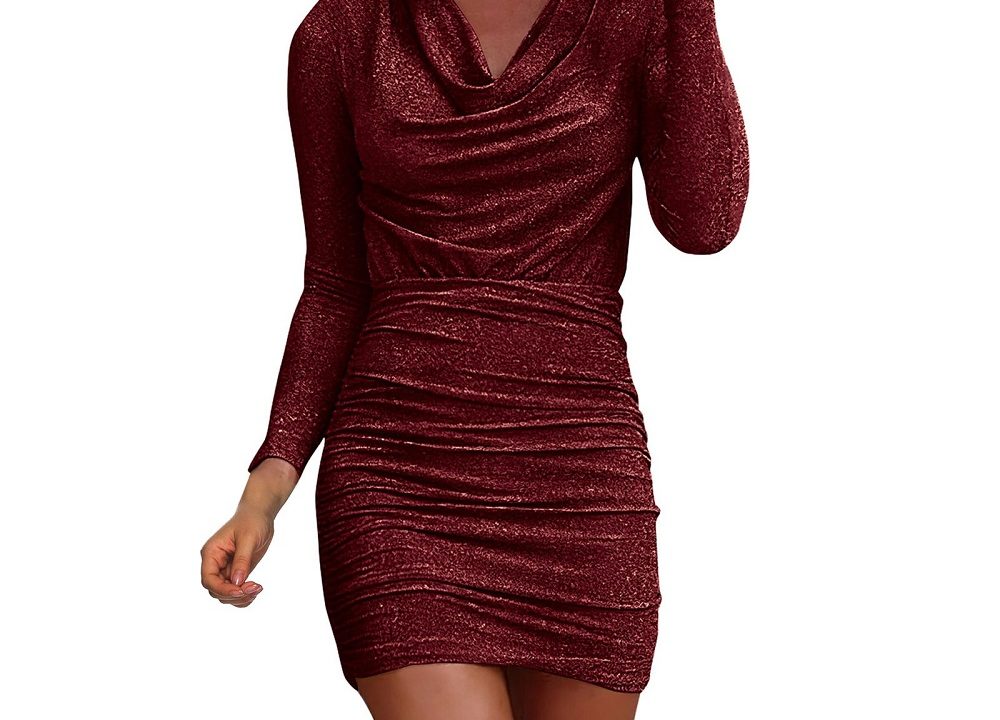 formal mini dress with sleeves