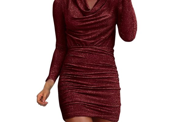 formal mini dress with sleeves