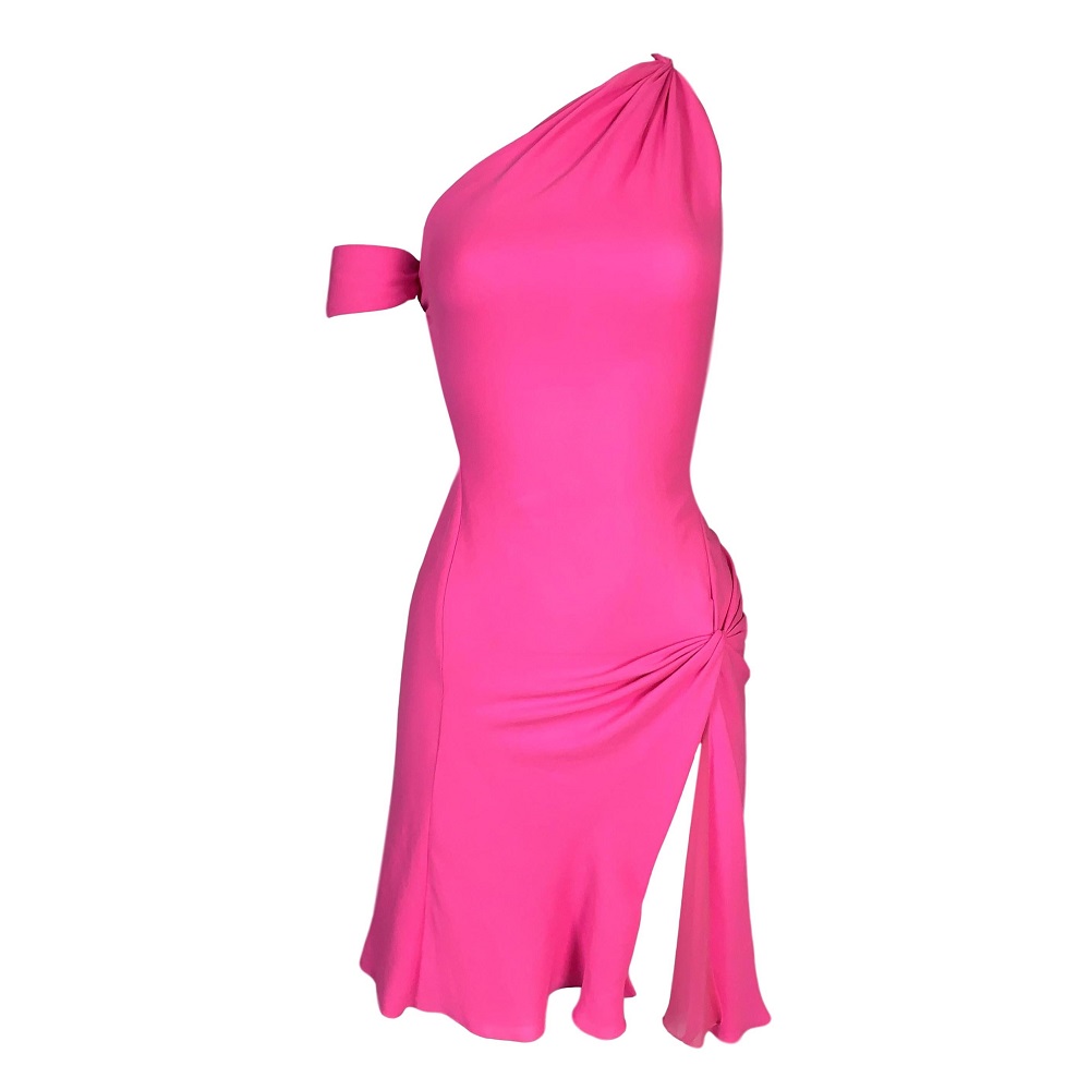 pink formal mini dress