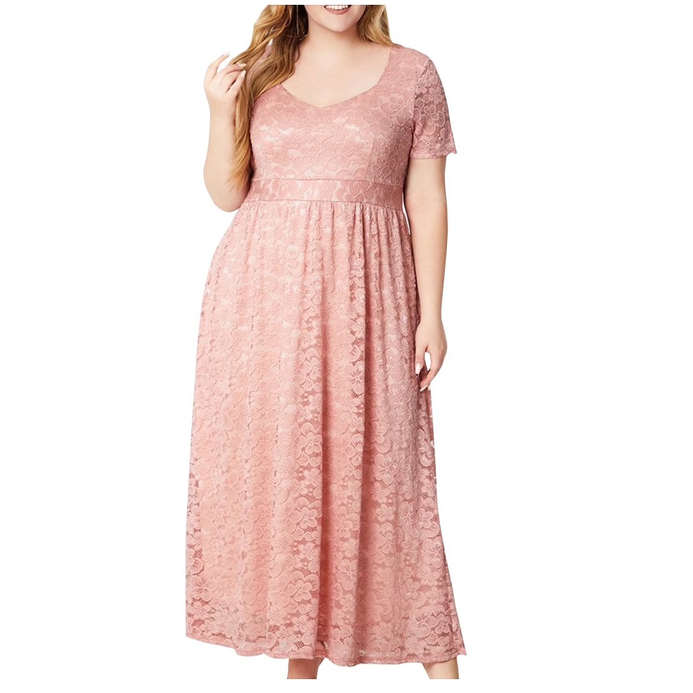 pink maxi formal dress
