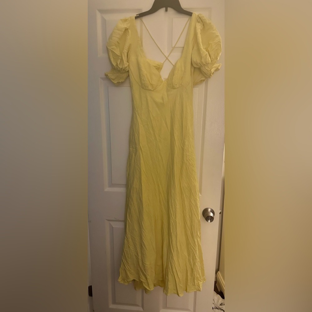 yellow formal maxi dress