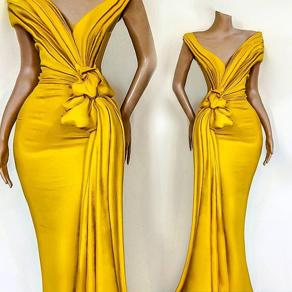 yellow formal maxi dress