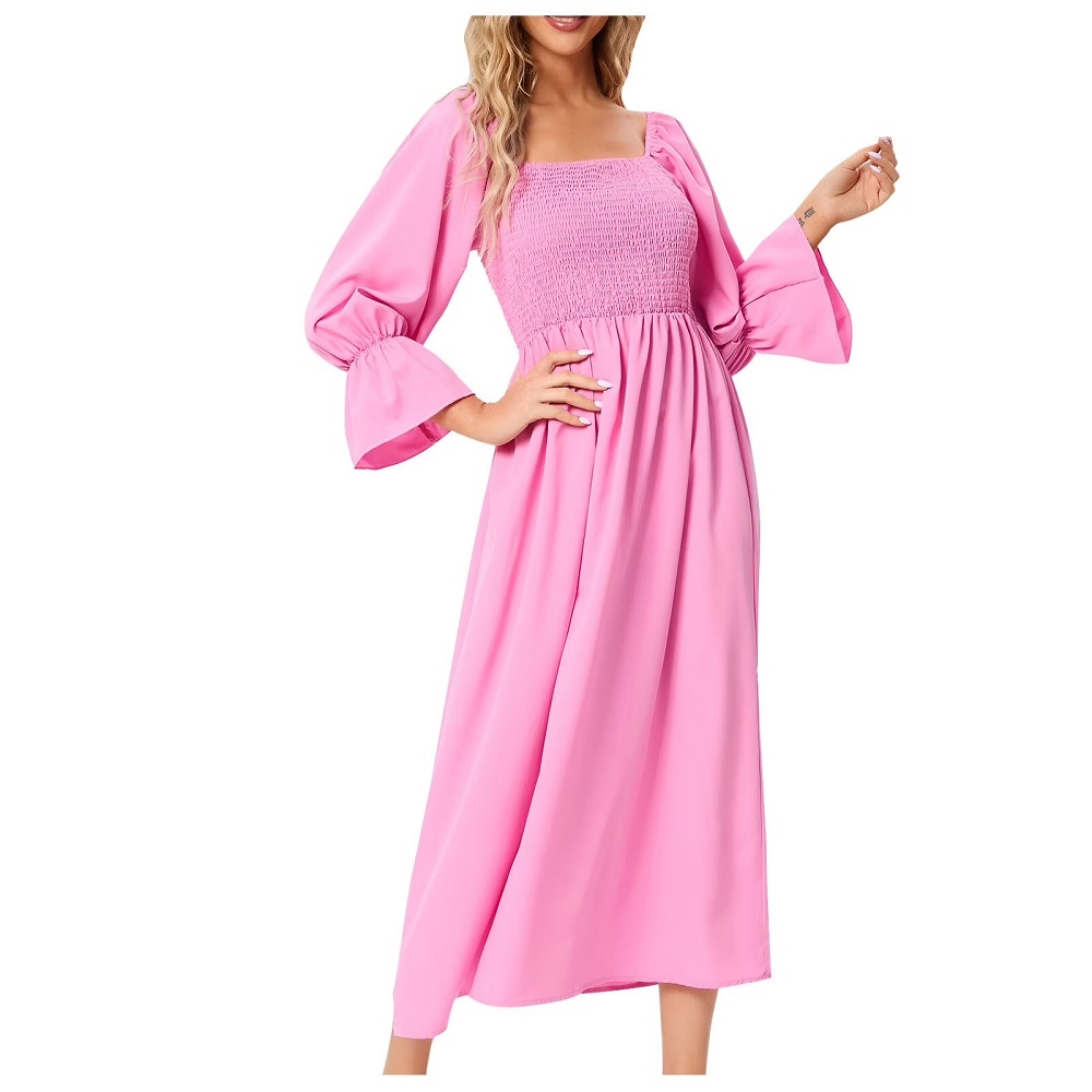 pink maxi formal dress