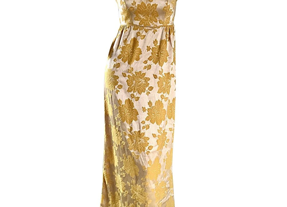 yellow formal maxi dress